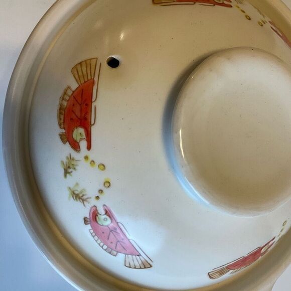 Myland Earthenware Chinese Sandpot Casserole Cooking. Vintage - Picture 9 of 12